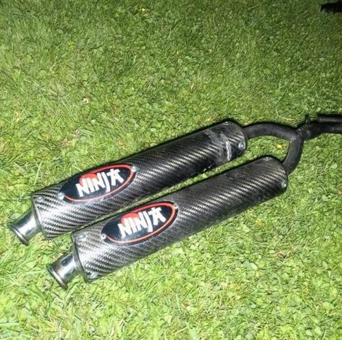 Camino dubbele demper ninja voor proma ..., Fietsen en Brommers, Brommeronderdelen | Algemeen, Zo goed als nieuw, Uitlaat, Ophalen of Verzenden