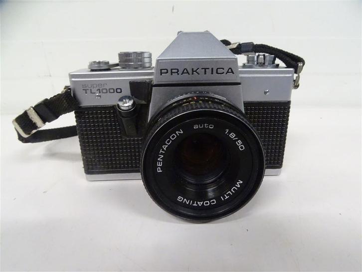 A6287. Praktica Super TL-1000 met lens + batterij, Audio, Tv en Foto, Fotocamera's Analoog, Gebruikt, Ophalen of Verzenden