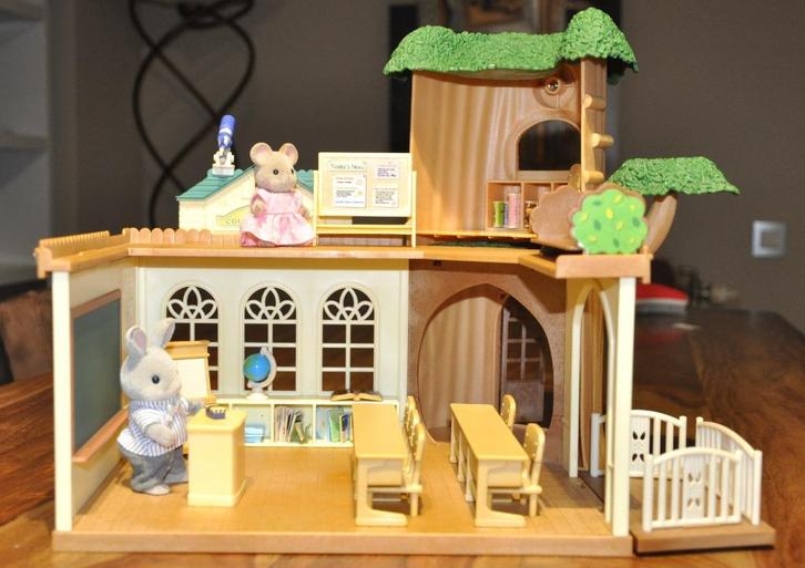 Sylvanische families: „Bosschool”, Kinderen en Baby's, Speelgoed | Poppenhuizen, Zo goed als nieuw, Poppenhuis, Ophalen of Verzenden