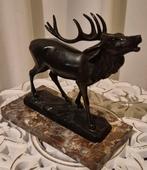 Art deco anthiek bronzen hert, Antiek en Kunst, Ophalen