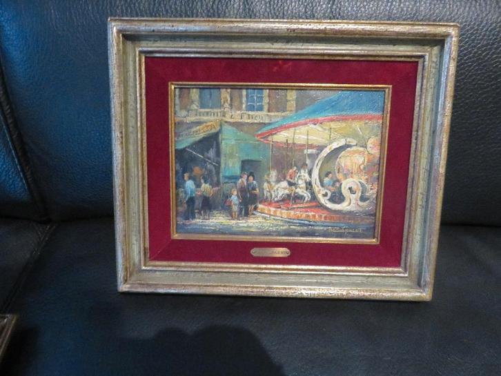 Prosper Colpaert Wetteren 1923 Aalst 1990 Kermis paardemolen, Antiquités & Art, Art | Peinture | Classique, Enlèvement ou Envoi