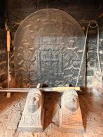 18e eeuwse gietijzeren haardplaat, Ophalen, Gebruikt