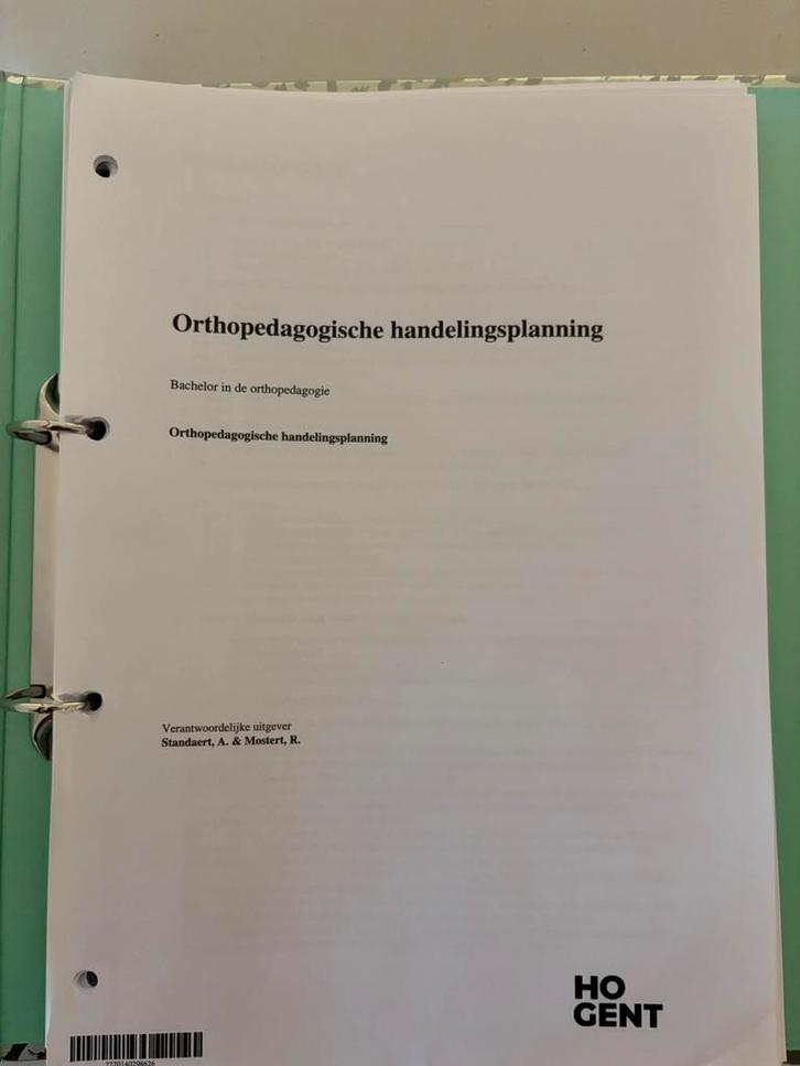 Syllabussen orthpedagogie Hogent, Boeken, Studieboeken en Cursussen, Zo goed als nieuw, Ophalen of Verzenden
