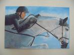 Schilderij springpaard Camille met Athina Onassis (75 x 115), Ophalen