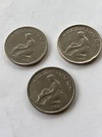 3 muntstukken 1 Belgische franc periode Albert I, Postzegels en Munten, Ophalen of Verzenden