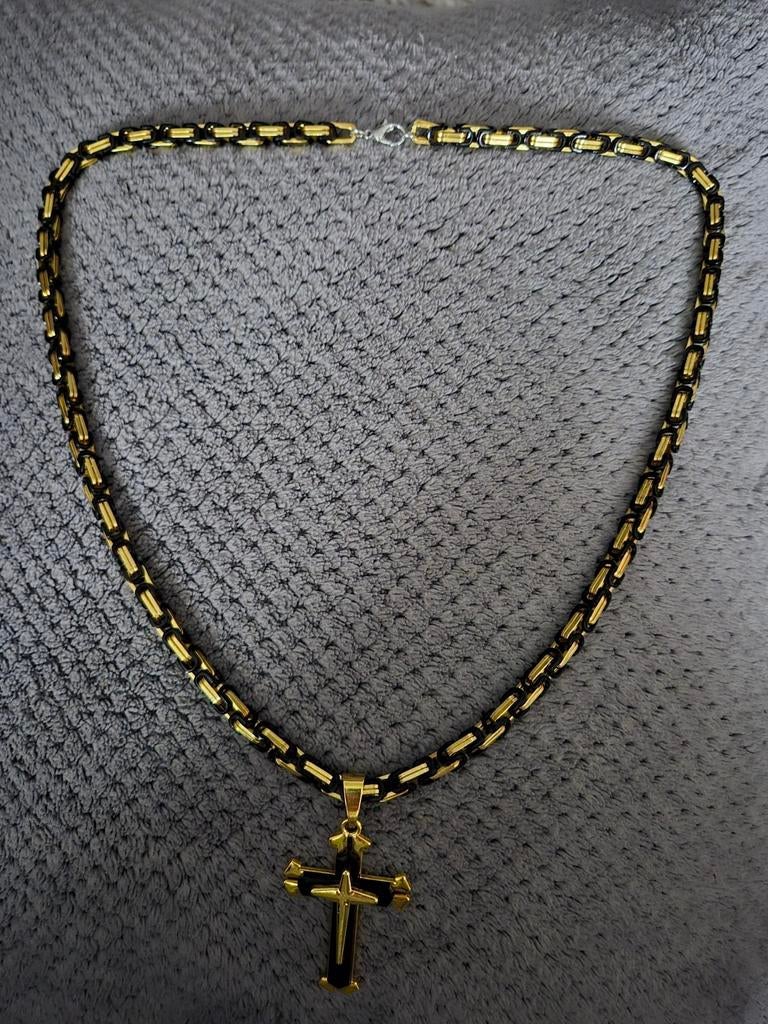 Nieuwe halsketting in stainless steel, Enlèvement ou Envoi, Neuf, Avec pendentif