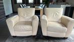 Deux fauteuils en cuir natuzzi crème, Maison & Meubles, 75 à 100 cm, Landelijk, Utilisé, Cuir