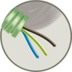 PROMO Rouleau de gaine flex 3G1,5 VERT CCA sans halogene, Ophalen, Nieuw, Kabel of Snoer