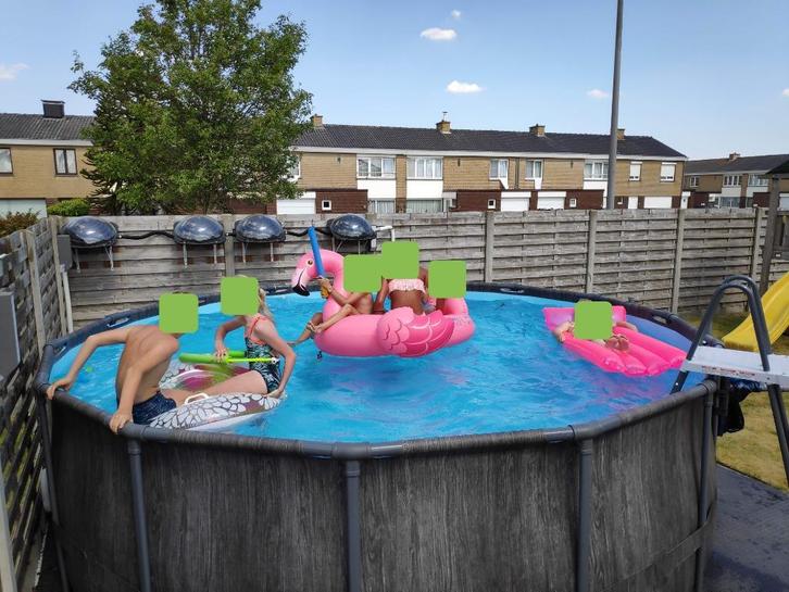 INTEX prism frame 427 x 122 (met VEEL toebehoren) ALS NIEUW, Tuin en Terras, Zwembaden, Zo goed als nieuw, Opzetzwembad, 120 cm of meer