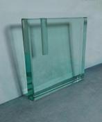 Minimalistisch vierkant glazen vaasje, Glas, Zo goed als nieuw, Ophalen