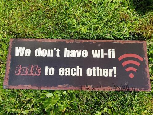 metalen wandbord , Wi-Fi, Huis en Inrichting, Woonaccessoires | Overige, Nieuw, Ophalen of Verzenden