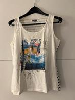 Liz Devy witte top met print en strepen op de rug, Liz Devy, Enlèvement ou Envoi, Comme neuf, Blanc