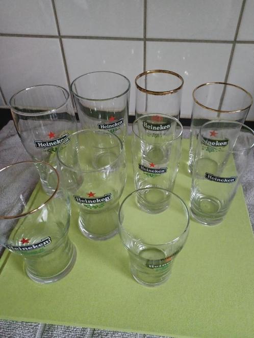 HEINEKEN gewone glazen (deel 1), Verzamelen, Biermerken, Glas of Glazen, Heineken, Ophalen of Verzenden