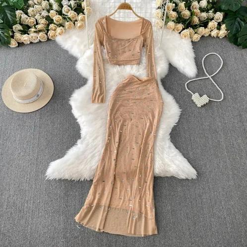 Ensemble Deux Pièces Pailleté – Glamour d’Été Assuré, Kleding | Dames, Dames-kledingpakketten, Nieuw, Maat 38/40 (M), Verzenden