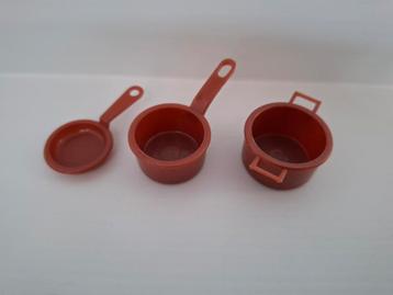 Vintage Big Jim onderdelen accessoires bruine pannen camping beschikbaar voor biedingen