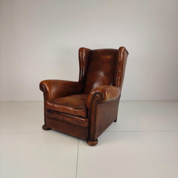 Engelse leren fauteuil – Hoge kwaliteit & uitstekend comfort, Antiek en Kunst, Antiek | Meubels | Stoelen en Sofa's, Ophalen of Verzenden