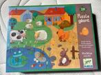 Puzzle tactile géant Djeco « Animaux de la ferme » - 20 pcs, Ophalen, 10 tot 50 stukjes, Zo goed als nieuw, 2 tot 4 jaar