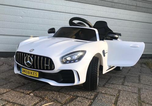 Mercedes-Benz GT-R AMG wit 12V Afstandsbediening, MP3, AUX, Kinderen en Baby's, Speelgoed | Buiten | Accuvoertuigen, Nieuw, Ophalen of Verzenden