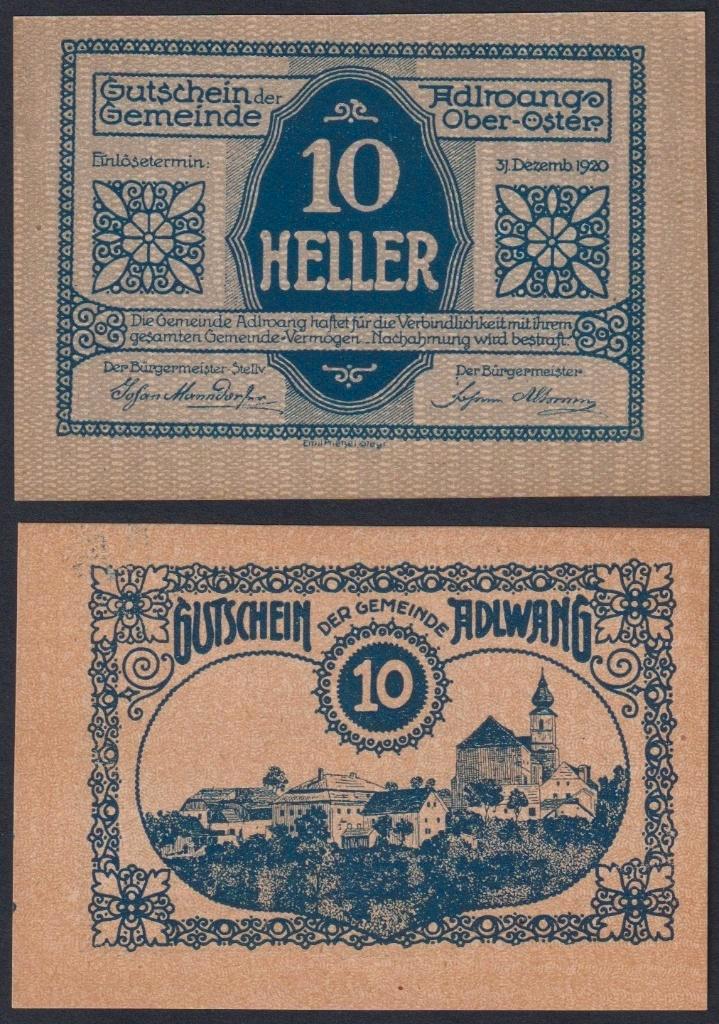 Aldwang, Postzegels en Munten, Bankbiljetten | Europa | Niet-Eurobiljetten, Los biljet, Oostenrijk, Ophalen of Verzenden