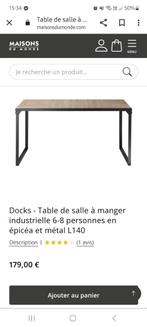 Table à manger maison du monde docks, Maison & Meubles, Tables | Tables à manger, Indus, Rectangulaire, Enlèvement, Utilisé