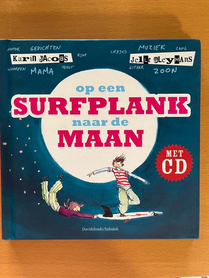 Op een surfplank naar de maan Met CD, Boeken, Kinderboeken | Jeugd | onder 10 jaar, Zo goed als nieuw, Ophalen of Verzenden