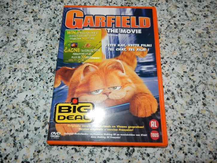 nr.1040- Dvd: garfield the movie - animatie, Cd's en Dvd's, Dvd's | Tekenfilms en Animatie, Vanaf 6 jaar, Ophalen of Verzenden