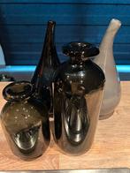 Lot vazen te koop zwart + 1 grijs, Ophalen, Zo goed als nieuw, Zwart, Glas