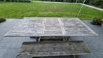 Teak uitschuifbare tuintafel, Ophalen, Gebruikt