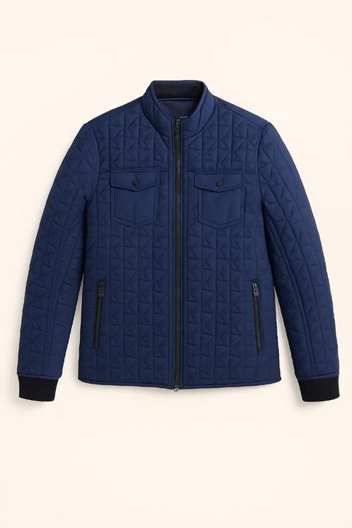 gewatteerde herenjas – WE Fashion – maat S, Kleding | Heren, Jassen | Winter, Zo goed als nieuw, Maat 46 (S) of kleiner, Blauw