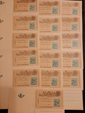 BK 1** eerste briefkaart van België 16 stuks. 1971, Verzenden, Orginele gom, Zonder stempel, Postfris