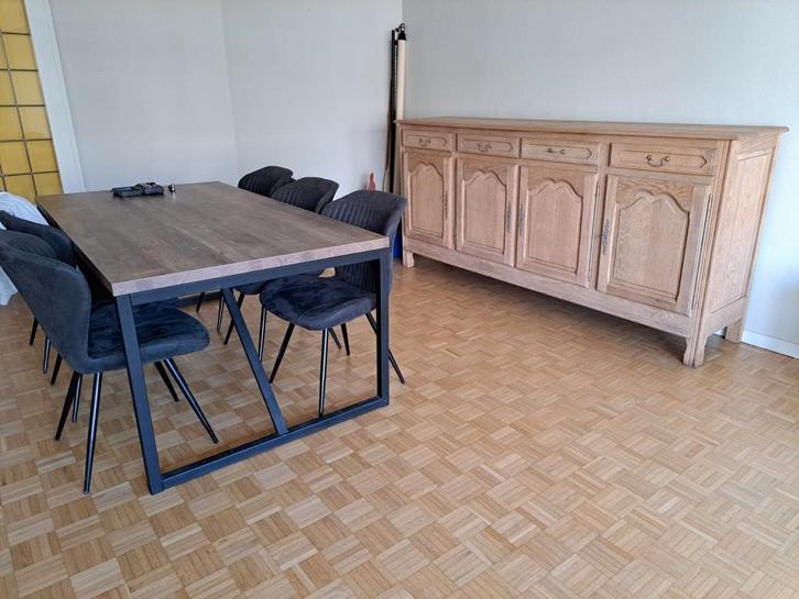 Eikenhouten buffetkast (dressoir), Huis en Inrichting, Kasten | Dressoirs, Zo goed als nieuw, 200 cm of meer, 50 tot 75 cm, Met lade(s)