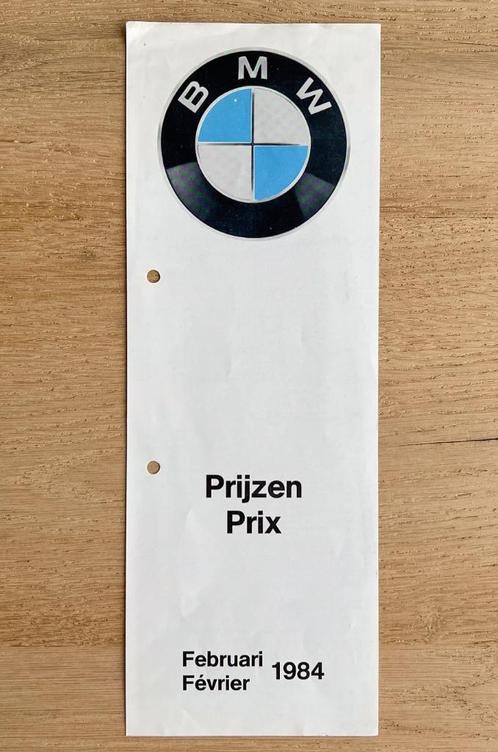 BMW prijslijst BE-NL/FR februari 1984 pagina, Boeken, Auto's | Folders en Tijdschriften, Gelezen, BMW, Ophalen of Verzenden