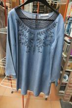 Kleedje denim broderie hals LuckyLu mt 40 (it44), Kleding | Dames, Maat 38/40 (M), Blauw, LuckyLu, Nieuw