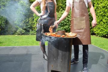 Leren schort zwart / bruin / BBQ schort beschikbaar voor biedingen