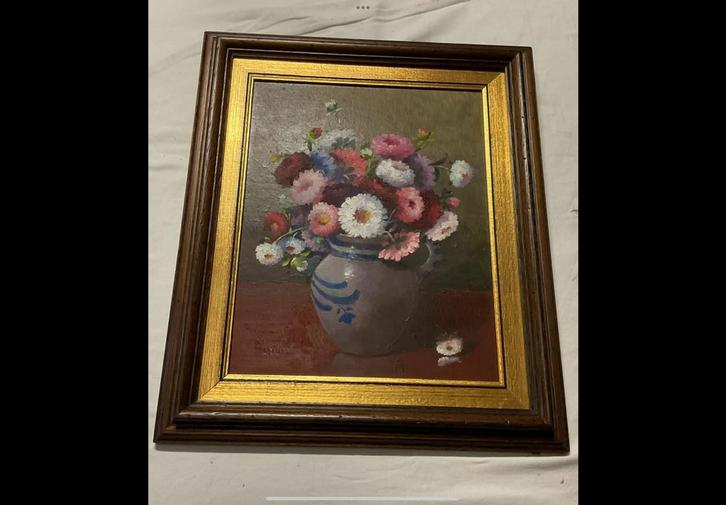 Peinture sur carton entoile d’Andree Vervisch, Antiek en Kunst, Kunst | Schilderijen | Klassiek, Ophalen