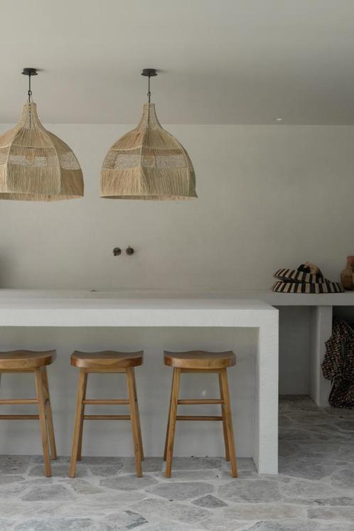 Teakhouten barkrukken (set van 2 - nieuw), Huis en Inrichting, Barkrukken, Nieuw, 60 tot 90 cm, Hout, 2 krukken, Ophalen
