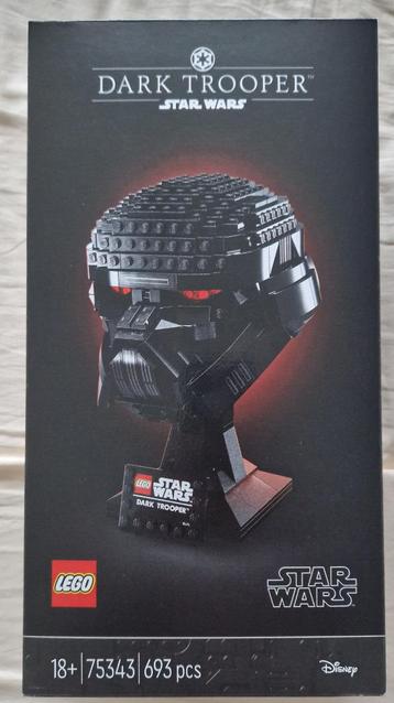 Lego Star Wars Dark Trooper-helm 75343 (nieuw)