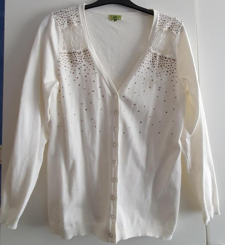 Mooie gilet van K-Design maat M – nieuw, Kleding | Dames, Truien en Vesten, Nieuw, Maat 38/40 (M), Beige, Verzenden