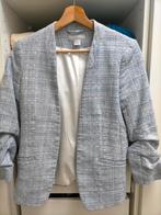 Blauw/witte blazer van H&M, maat 34, Kleding | Dames, Jasjes, Kostuums en Pakken, Ophalen of Verzenden, Zo goed als nieuw, Maat 34 (XS) of kleiner