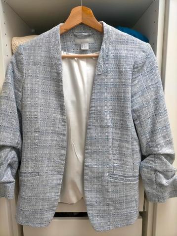 Blauw/witte blazer van H&M, maat 34 beschikbaar voor biedingen