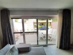 Set glasgordijnen + overgordijnen + dubbele gordijnrail 4m, Huis en Inrichting, Stoffering | Gordijnen en Lamellen, Ophalen, 200 cm of meer