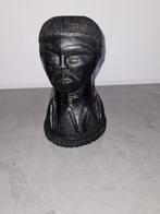 prachtige buste - hoofd in ebbenhout, Antiek en Kunst, Kunst | Beelden en Houtsnijwerken, Ophalen of Verzenden