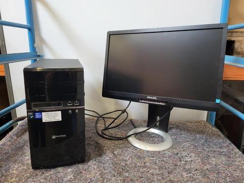 Qmotion amd 3.3ghz 4gb ram 1tb harddisk, Philips 22 inch, Computers en Software, Desktop Pc's, Gebruikt, 2 tot 3 Ghz, HDD, 4 GB