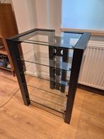 Hifi meubel / hifi rack in staal en glas, Ophalen, Gebruikt