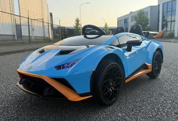 Lamborghini Huracan STO blauw 12v Drift – 9km - leder   beschikbaar voor biedingen