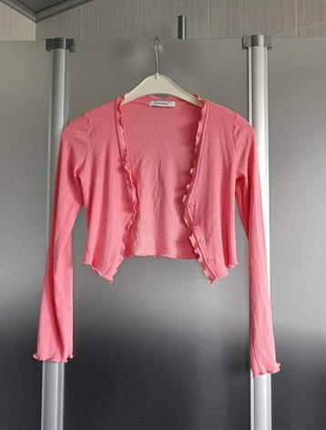 Trui - Cardigan - Longsleeve - Roze - Small - Dames - €12