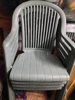 Plastieken tuinstoelen 4st, Tuin en Terras, Ophalen, Gebruikt, Plastic, Stapelbaar