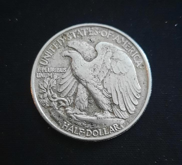 ½ Dollar „Liberty Walking” 1946, Postzegels en Munten, Munten | Amerika, Setje, Noord-Amerika, Zilver, Ophalen of Verzenden