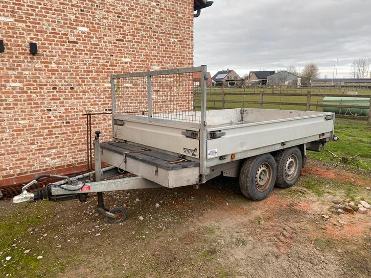 Aanhangwagen kipper met loofrekken Henra, Auto diversen, Aanhangers en Bagagewagens, Gebruikt, Ophalen