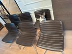 Arper 6 stoelen - Catifa - beuin leer, Huis en Inrichting, Ophalen, Bruin, Leer, Zo goed als nieuw